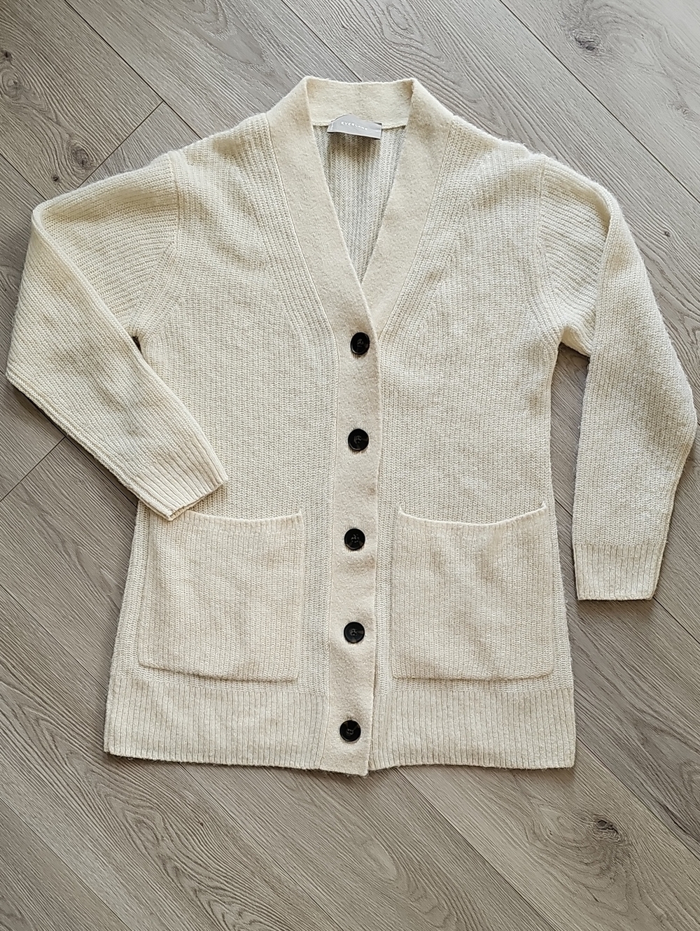 Everlane Cozy Oversized Alpaca Pocket Knit Cardigan, Small